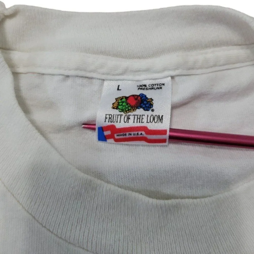 Vintage Fruit Of The Loom Shirt Size Large Peace And Dignity Journeys 1992 Print